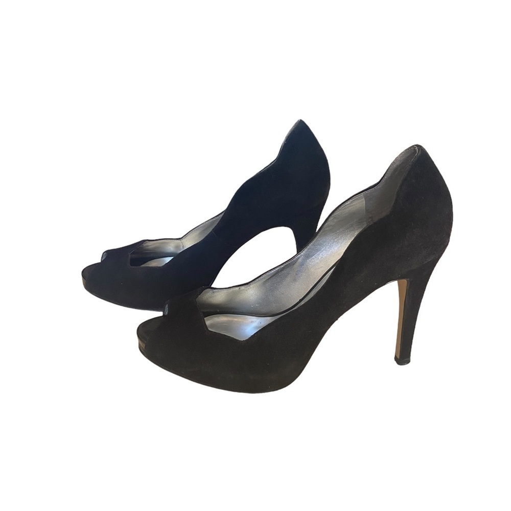 Guess Peep Toe Black Slip-on Classic High Heels Women Size 8 HSH Dressy Date